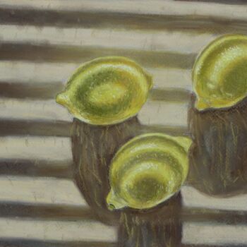 "Drei Zitronen" başlıklı Resim Victoria Richters tarafından, Orijinal sanat, Pastel