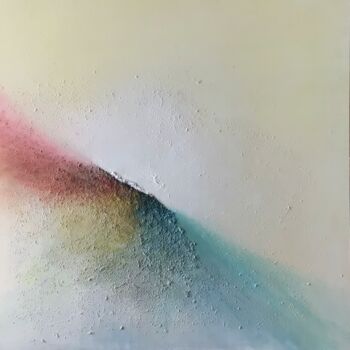 Painting titled "Rainbow" by Victoria Román, Original Artwork, Acrylic Mounted on Wood Panel
