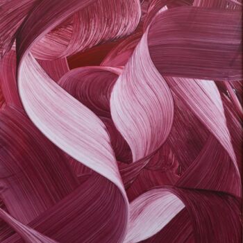 Painting titled "Flow Rosso" by Victoria Román, Original Artwork, Acrylic