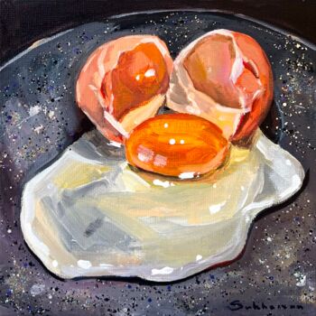 Painting titled "Still Life with Cra…" by Victoria Sukhasyan, Original Artwork, Acrylic