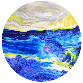 Pintura intitulada "Blue sea" por Viktorija Rutskaja, Obras de arte originais, Acrílico