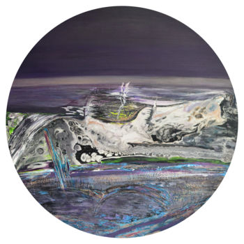 Pintura intitulada "Sea storm" por Viktorija Rutskaja, Obras de arte originais, Acrílico