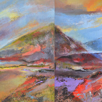 제목이 "Mountain landscape I"인 미술작품 Viktorija Rutskaja로, 원작, 기름