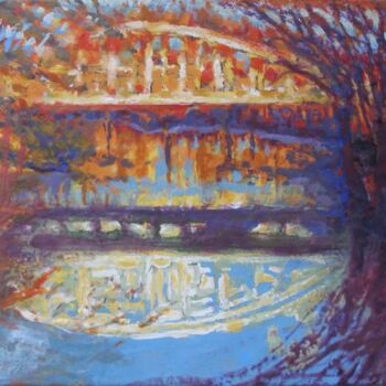 Malerei mit dem Titel "Pottery Bridge over…" von Victoria Wallace, Original-Kunstwerk, Andere