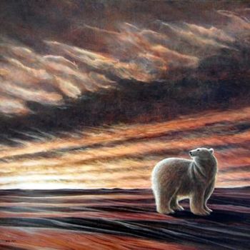 Malarstwo zatytułowany „Arctic Sunrise” autorstwa Victoria Armstrong, Oryginalna praca, Akryl