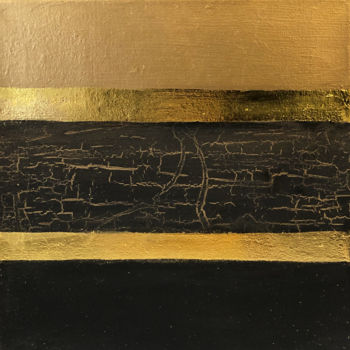 Ζωγραφική με τίτλο "Золотые параллели" από Vigonch, Αυθεντικά έργα τέχνης, Ακρυλικό Τοποθετήθηκε στο Ξύλινο φορείο σκελετό