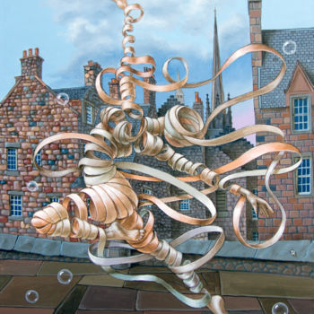 Картина под названием "Edinburgh" - Victor Molev, Подлинное произведение искусства, Масло Установлен на Деревянная рама для…