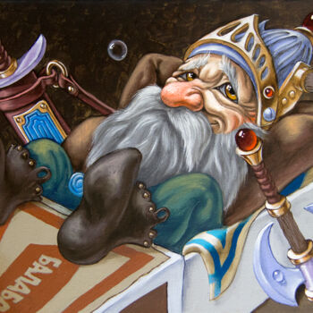 绘画 标题为“Dwarf Balaban” 由Victor Molev, 原创艺术品, 油