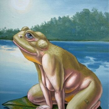 Painting titled "Toad" by Victor Molev, Original Artwork