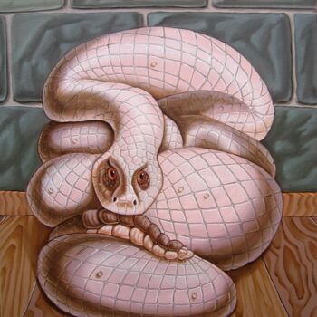 Pintura intitulada "Snake" por Victor Molev, Obras de arte originais