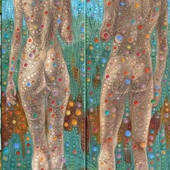 Peinture intitulée "Adam and Eve" par Victor Molev, Œuvre d'art originale