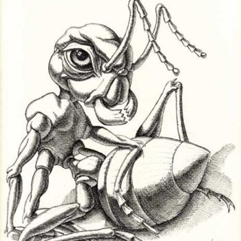 Zeichnungen mit dem Titel "The Ant" von Victor Molev, Original-Kunstwerk, Andere