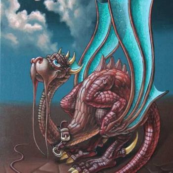 Painting titled "Shportz Dragon" by Victor Molev, Original Artwork, Other