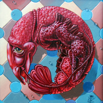 Peinture intitulée "Lobster" par Victor Molev, Œuvre d'art originale, Autre