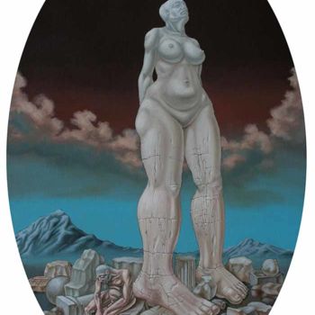 Schilderij getiteld "Idol" door Victor Molev, Origineel Kunstwerk, Olie