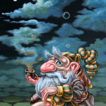 Картина под названием "The Long a smoking…" - Victor Molev, Подлинное произведение искусства, Масло