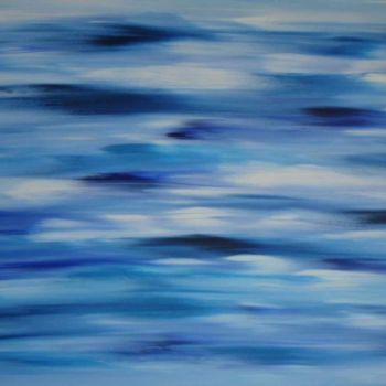 Painting titled "In blue" by Vic, Original Artwork, Oil