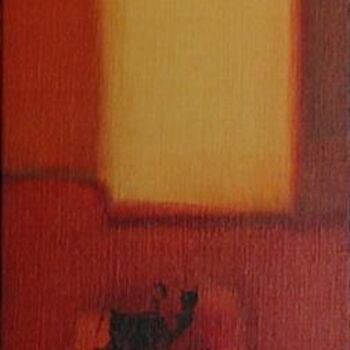Painting titled "composition orange" by Isabelle Viennois, Original Artwork