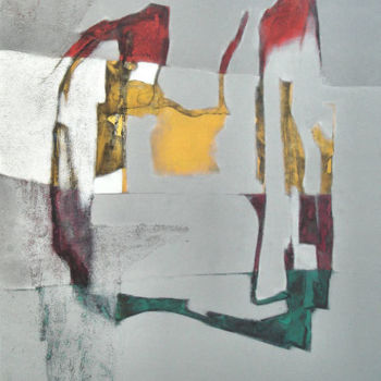Peinture intitulée "composition avec ca…" par Isabelle Viennois, Œuvre d'art originale, Huile