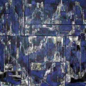 Картина под названием "rytmique bleue" - Isabelle Viennois, Подлинное произведение искусства, Масло