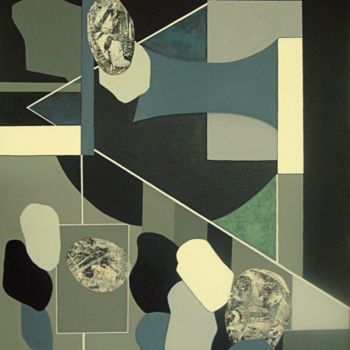 Malarstwo zatytułowany „10 composition grise” autorstwa Isabelle Viennois, Oryginalna praca, Olej
