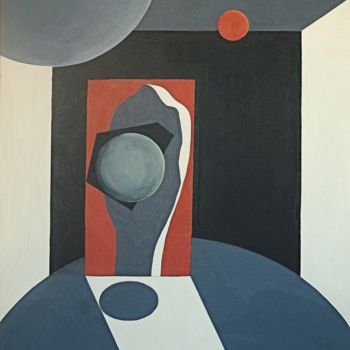 Malerei mit dem Titel "12-la-porte-rouge-1…" von Isabelle Viennois, Original-Kunstwerk, Acryl