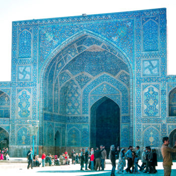 Photography titled "Blue mosque in Iran" by Viet Ha Tran, Original Artwork, Manipulated Photography