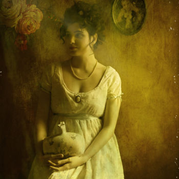 Photographie intitulée "The lady with the v…" par Viet Ha Tran, Œuvre d'art originale, Photographie manipulée