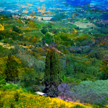 Fotografia zatytułowany „View of Tuscany” autorstwa Viet Ha Tran, Oryginalna praca, Manipulowana fotografia