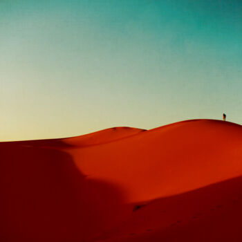 Fotografia intitolato "Sunset on the Sahar…" da Viet Ha Tran, Opera d'arte originale, Fotografia digitale