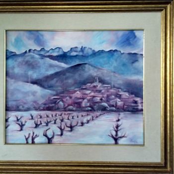 Pintura intitulada "HIVER à SABLET" por Gerard Lami, Obras de arte originais, Óleo