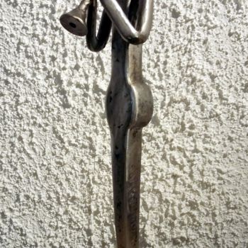 Sculpture titled "SYDNEY  BECHET" by Gerard Lami, Original Artwork, Metals