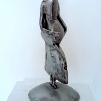 Sculpture titled "HEUREUX EVENEMENT" by Gerard Lami, Original Artwork, Metals