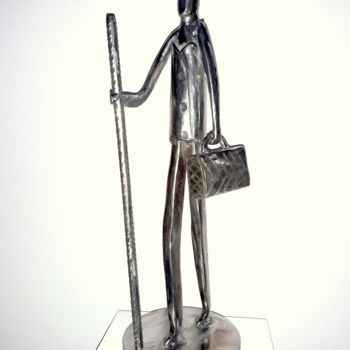 「LE PELERIN DE COMPO…」というタイトルの彫刻 Gerard Lamiによって, オリジナルのアートワーク, 金属