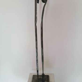 「COMPLICITE AMOUREUSE」というタイトルの彫刻 Gerard Lamiによって, オリジナルのアートワーク, 金属