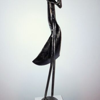 「GRANDE DAME DU JAZZ…」というタイトルの彫刻 Gerard Lamiによって, オリジナルのアートワーク, 金属