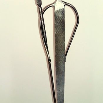 Rzeźba zatytułowany „gardien-de-la-terre…” autorstwa Gerard Lami, Oryginalna praca, Metale