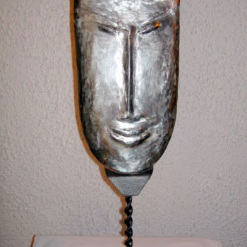 Skulptur mit dem Titel "TETE DE FEMME - Eth…" von Gerard Lami, Original-Kunstwerk, Metalle
