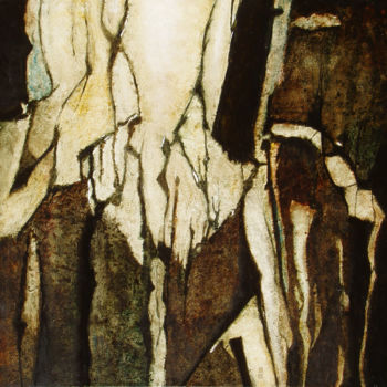 Pintura titulada ""La chute des damné…" por Abstract Painter Vieville, Obra de arte original, Oleo