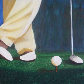 Painting titled "golfe 5" by Vifer, Original Artwork, Acrylic