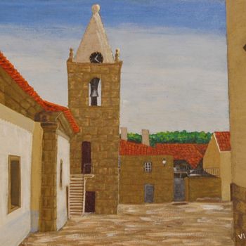 Painting titled "Castelo Mendo-1" by Vifer, Original Artwork, Acrylic