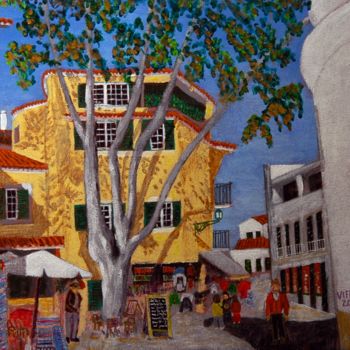 Painting titled "CASCAIS - Centro" by Vifer, Original Artwork, Acrylic