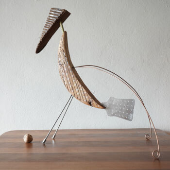 Sculpture titled "Sbiffa" by Daniela Vignati, Original Artwork, Wood