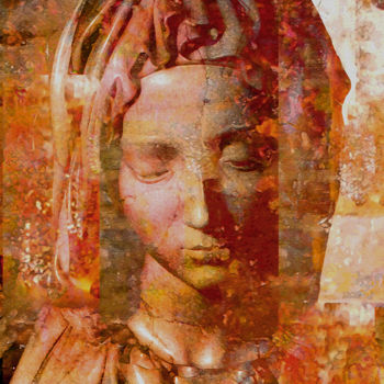 Painting titled "Pieta Madonna" by Vijit Pillai, Original Artwork, Acrylic