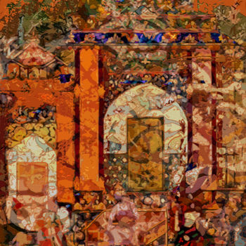 Pittura intitolato "Orange" da Vijit Pillai, Opera d'arte originale, Acrilico