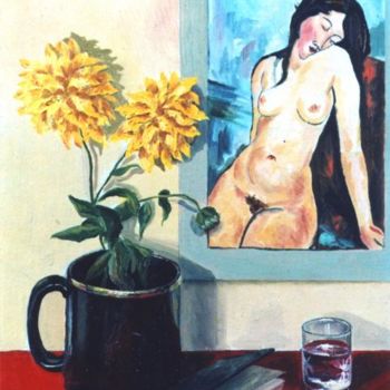 Painting titled "желтые цветы" by Kostritskii Vladimir, Original Artwork