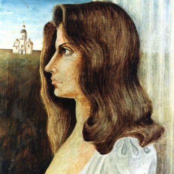 Painting titled "девушка в белом" by Kostritskii Vladimir, Original Artwork