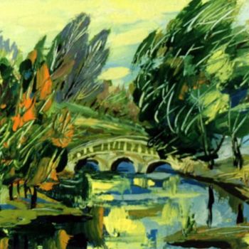 Pintura titulada "старый мост" por Kostritskii Vladimir, Obra de arte original