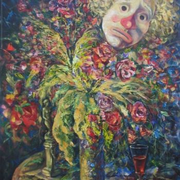 Painting titled "клоун" by Kostritskii Vladimir, Original Artwork