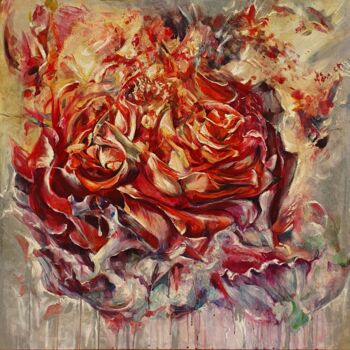 Peinture intitulée "Love flame" par Vika Skaya, Œuvre d'art originale, Huile